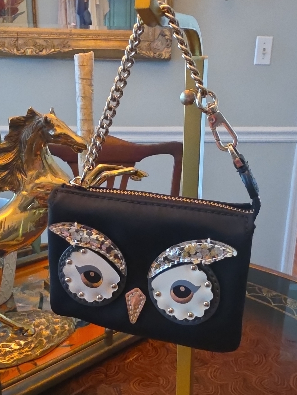 kate spade Black Owl Coin & Wristlet